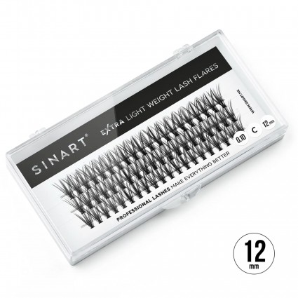 Ресницы-пучки накладные Sinart / Extra Light Weight Lash 20D/0.10С / 12 мм