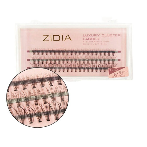 Bundles 10D C 0.10, 3 tapes ZIDIA Luxury Cluster Lashes / Mix 8, 10, 12 mm
