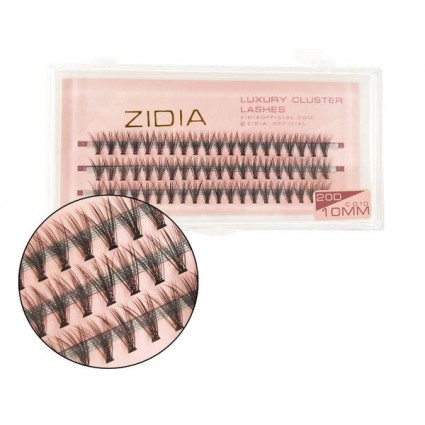 Вії-пучки ZIDIA Luxury Cluster Lashes 20D (C 0.10, 3 стрічки) - 10 мм