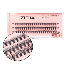 ZIDIA Luxury Cluster Lashes 20D (C 0.10, 3 strips) - Mix S 8, 9, 10 mm