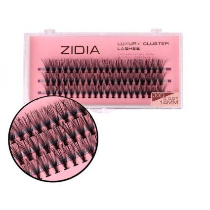 ZIDIA Luxury Cluster Lashes 30D (C 0.07, 3 strips) - 14 mm