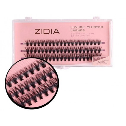 Ресницы-пучки ZIDIA Luxury Cluster Lashes 30D (C 0.07, 3 ленты) - Mix 8, 10, 12 мм