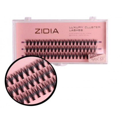 Eyelashes-bunches ZIDIA Luxury Cluster Lashes 30D (C 0.07, 3 strips) - Mix M 9, 10, 11 mm