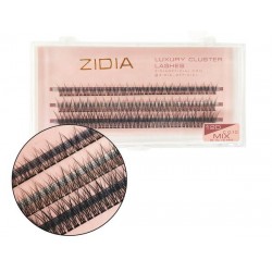 Ресницы-пучки ZIDIA Luxury Cluster Lashes Fish tail 12D (C 0.10, 3 ленты) - Mix 8, 10, 12 мм