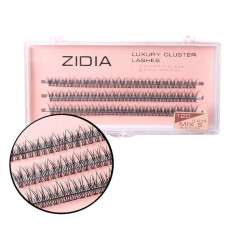 Eyelashes-bunches ZIDIA Luxury Cluster Lashes Fish tail 12D (C 0.10, 3 strips) - Mix S 8, 9, 10 mm
