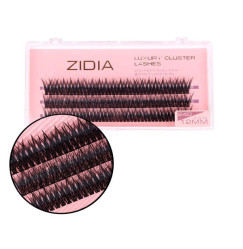 ZIDIA Luxury Cluster Lashes Fish tail 24D (C 0.10, 3 strips) - 12 mm