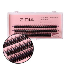 Eyelashes-bunches ZIDIA Luxury Cluster Lashes Fish tail 24D (C 0.10, 3 strips) - Mix M 9, 10, 11 mm