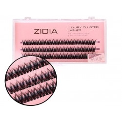 Ресницы-пучки ZIDIA Luxury Cluster Lashes Fish tail 24D (C 0.10, 3 ленты) - Mix S 8, 9, 10 мм