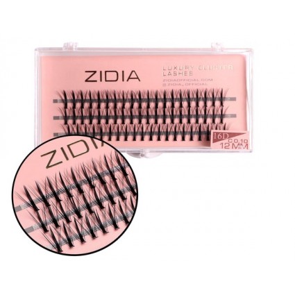 Eyelashes-bunches ZIDIA Luxury Cluster Lashes KIM 16D (C 0.10, 3 strips) - 12 mm