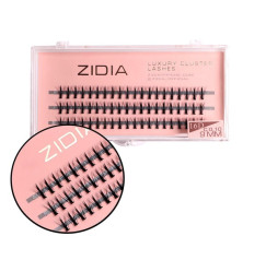 Eyelashes-bunches ZIDIA Luxury Cluster Lashes KIM 16D (C 0.10, 3 strips) - 9 mm