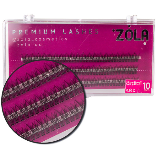 Eyelash bundles ZOLA / Birdtail / 10 mm