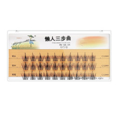 Nesura cluster eyelashes (3 strips 11, 12, 13 mm) - fishtail