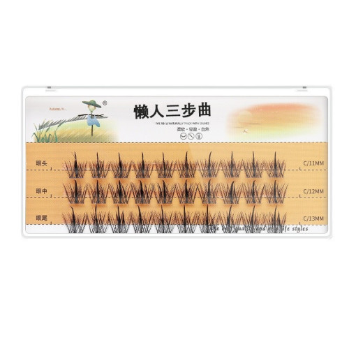 Nesura cluster eyelashes (3 strips 11, 12, 13 mm) - fishtail