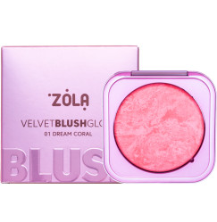 Róż do policzków ZOLA - Aksamitny róż do policzków - 01 Dream Coral, 8,5 g