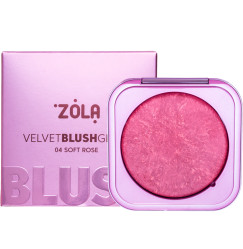 ZOLA Baked Blush - Velvet Blush Glow - 04 Soft Rose, 8,5 g