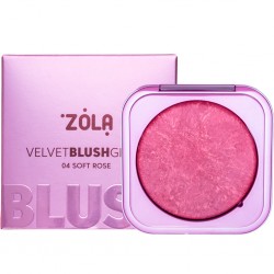 Рум’яна запечені ZOLA – VELVET BLUSH GLOW – 04 Soft Rose, 8,5 г