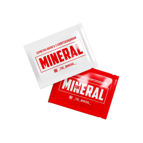 Chusteczki do pielęgnacji tatuażu z chlorheksydyną The Mineral, 1 szt.