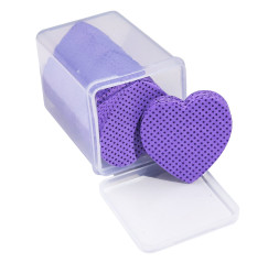 Lint-free wipes with perforation in a container (200 pcs) - Heart - purple