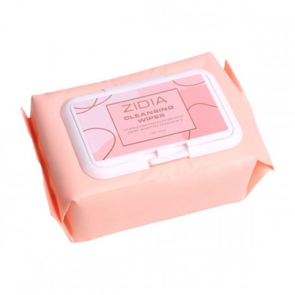 Салфетки для снятия макияжа очищающие ZIDIA / Cleansing Wipes, 120 шт