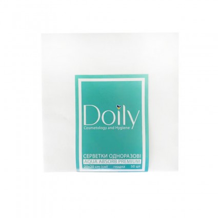 Cellulose wipes in pack smooth Doily - AQUA Absorb Premium - 20x20 cm, 50 pcs