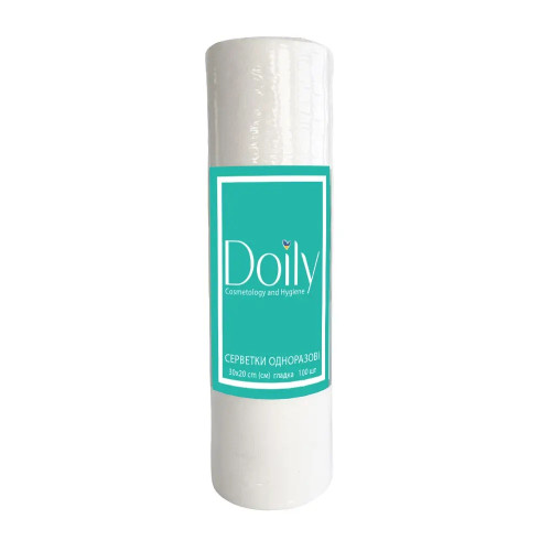 Disposable wipes in roll made of spunlace smooth 40g/m2 Doily - 30x20 cm, 100 pcs