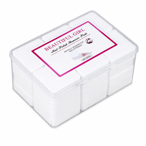 Lint-free perforated wipes IN A CONTAINER (1200 pcs) - SQUARE - white