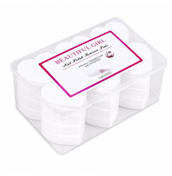 Lint-free perforated wipes IN A CONTAINER (1200 pcs) - HEART-SHAPED - white