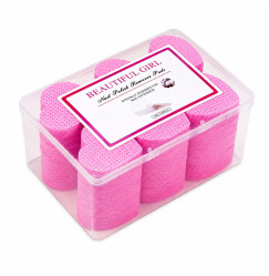 Lint-free perforated wipes IN A CONTAINER (1200 pcs) - HEART-SHAPED - pink