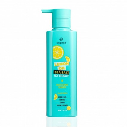 Шампунь для волосся Bogenia - Lemon Oil & Sea Salt Shampoo (BG440 №001), 450 мл
