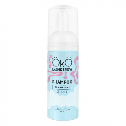 Shampoo foam for eyebrows and eyelashes 3in1 OKO / Shampoo Cloudy Foam, 150 ml