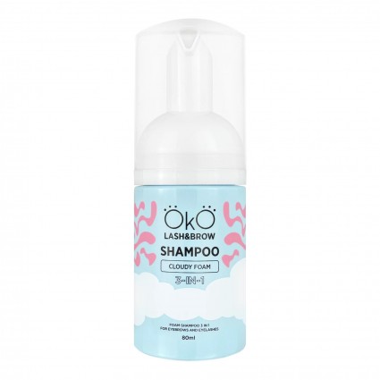 Шампунь піна для брів та вій 3в1 OKO / Shampoo Cloudy Foam, 80 мл (міні)
