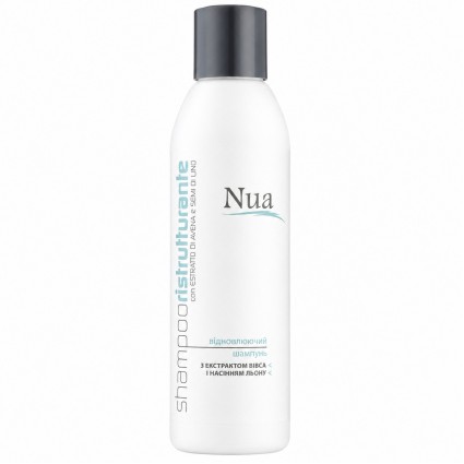 Nua Restructuring Shampoo | Shampoo Ristrutturante | with oat extract and linseed, 500 ml