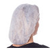 Spunbond hats with elastic band SANGIG, 100 pcs per pack (white)