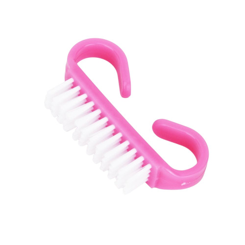 Pędzel do odpylania paznokci Curly 5cm - Różowy, 1 szt.