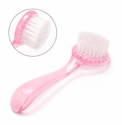Manicure brush for dust removal with cap / pink