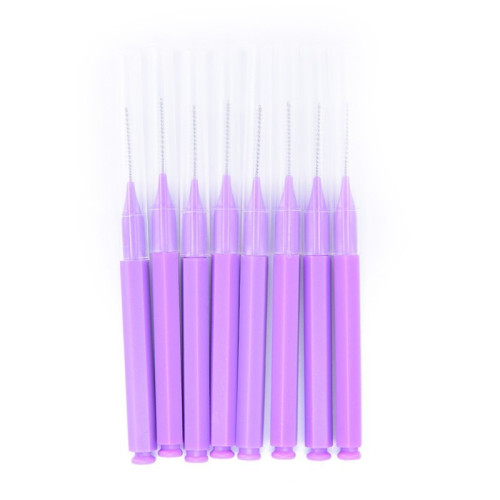 Щіточка для вій та брів бебі браш BABY BRUSH - фіолетова (1 см), 1 шт