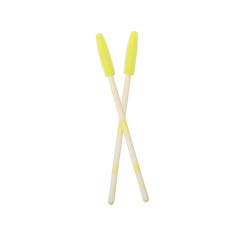 Eyebrow and eyelash brushes / lolipops SILICONE yellow / pack of 50 pcs
