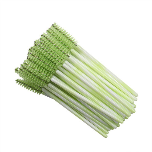 Pędzle do brwi i rzęs puszyste / lolipops zielone / opak. 50 szt