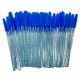 Silicone Eyebrow and Eyelash Brushes - Blue Glitter - 50 pcs per pack - DISCOUNT