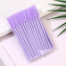 Silicone brushes for eyebrows and eyelashes - solid purple, 50 pcs per pack