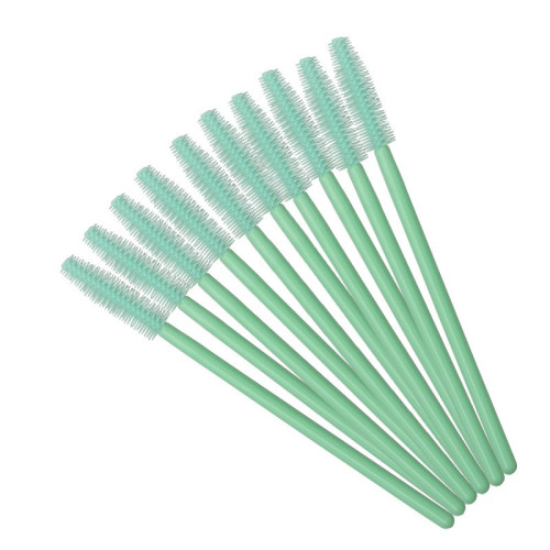 SILICONE brushes for eyebrows and eyelashes / plain mint / 50 pcs per pack