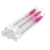 Eyelash brush in individual packaging - WHITE with glitter, 1 pc in a tube