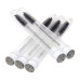 Eyelash brush in individual packaging / BLACK with glitter, 1 piece in a tube