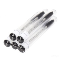 Eyelash brush in individual packaging - EYELASHES - black, 1 pc in a tube
