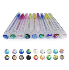 Eyelash brush in individual packaging / color mix scales, 1 piece in a tube