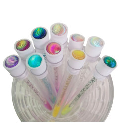 Eyelash brush in individual packaging / mix color SHELL, 1 piece in a tube