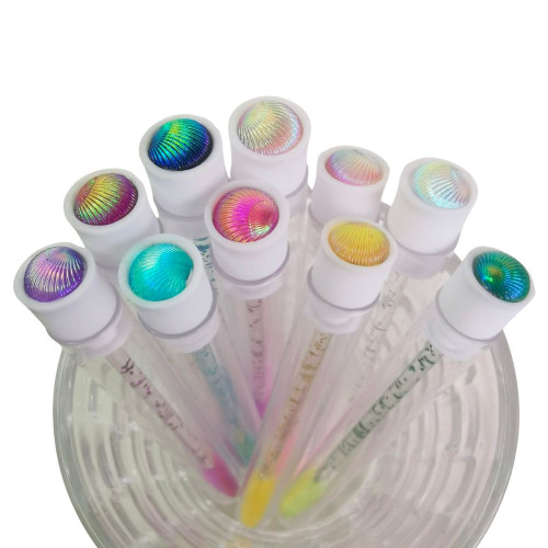 Eyelash brush in individual packaging / mix color SHELL, 1 piece in a tube