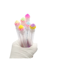 Individually packaged eyelash brush - ice cream, 1 pc in a tube