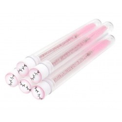 Individually wrapped eyelash brush / pink eyelashes, 1 pc in a tube