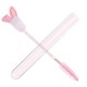Individually packaged eyelash brush - PINK bunny, 1 pc in a tube